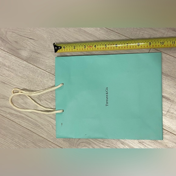 TIFFANY & CO.🩵EMPTY PAPER SHOPPING GIFT BAG 10”x8”x4” ~In great condition - Picture 5 of 6